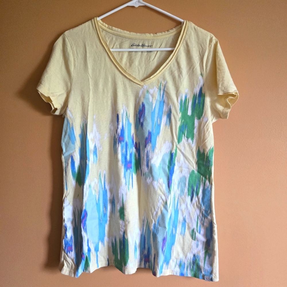 Eddie Bauer Abstract Outdoor Tee PTP=18"